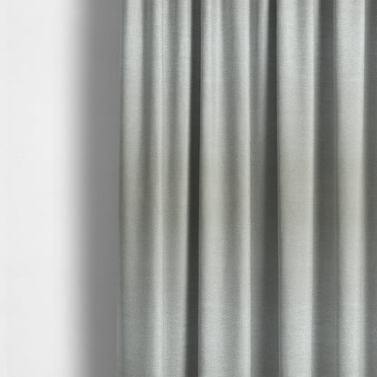 Plaza Opulence Soft Textured Velvet Furnishing Fabric In Silver - Made To Measure Curtains