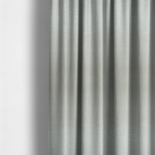 Plaza Opulence Soft Textured Velvet Furnishing Fabric In Silver - Made To Measure Curtains