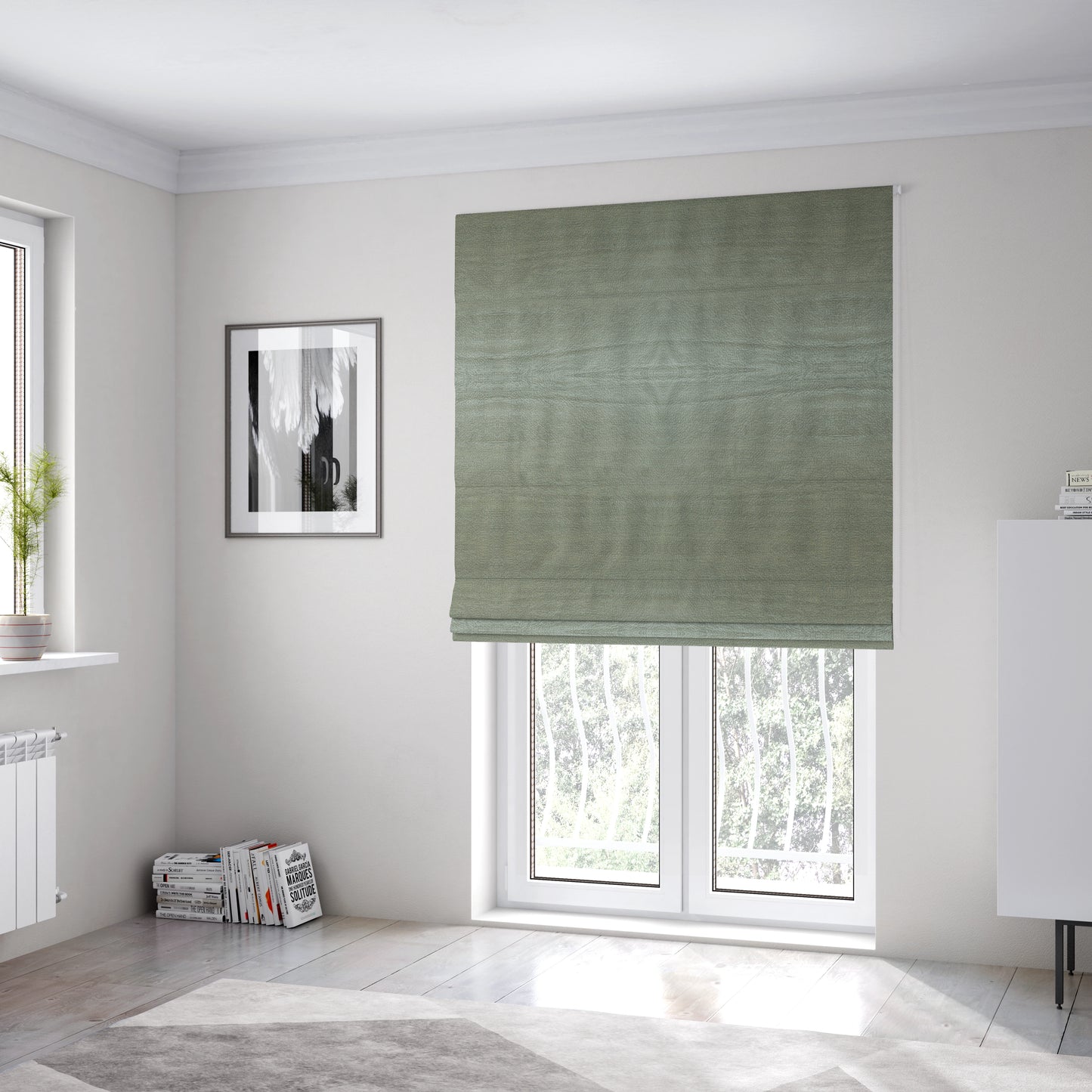 Plaza Opulence Soft Textured Velvet Furnishing Fabric In Grey - Roman Blinds