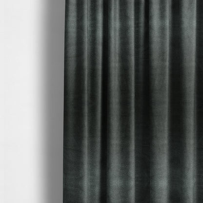 Plaza Opulence Soft Textured Velvet Furnishing Fabric In Black - Made To Measure Curtains