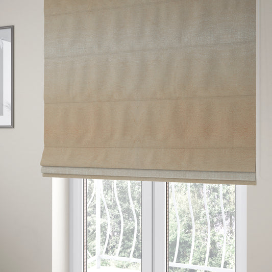 Plaza Opulence Soft Textured Velvet Furnishing Fabric In Champagne Brown - Roman Blinds