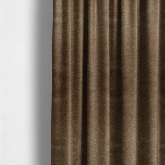 Plaza Opulence Soft Textured Velvet Furnishing Fabric In Golden Brown - Made To Measure Curtains