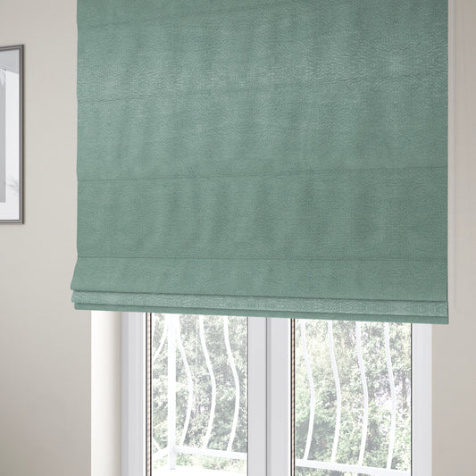 Plaza Opulence Soft Textured Velvet Furnishing Fabric In Ice Blue - Roman Blinds