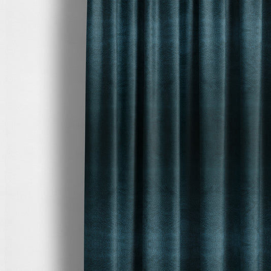 Plaza Opulence Soft Textured Velvet Furnishing Fabric In Navy Blue - Made To Measure Curtains