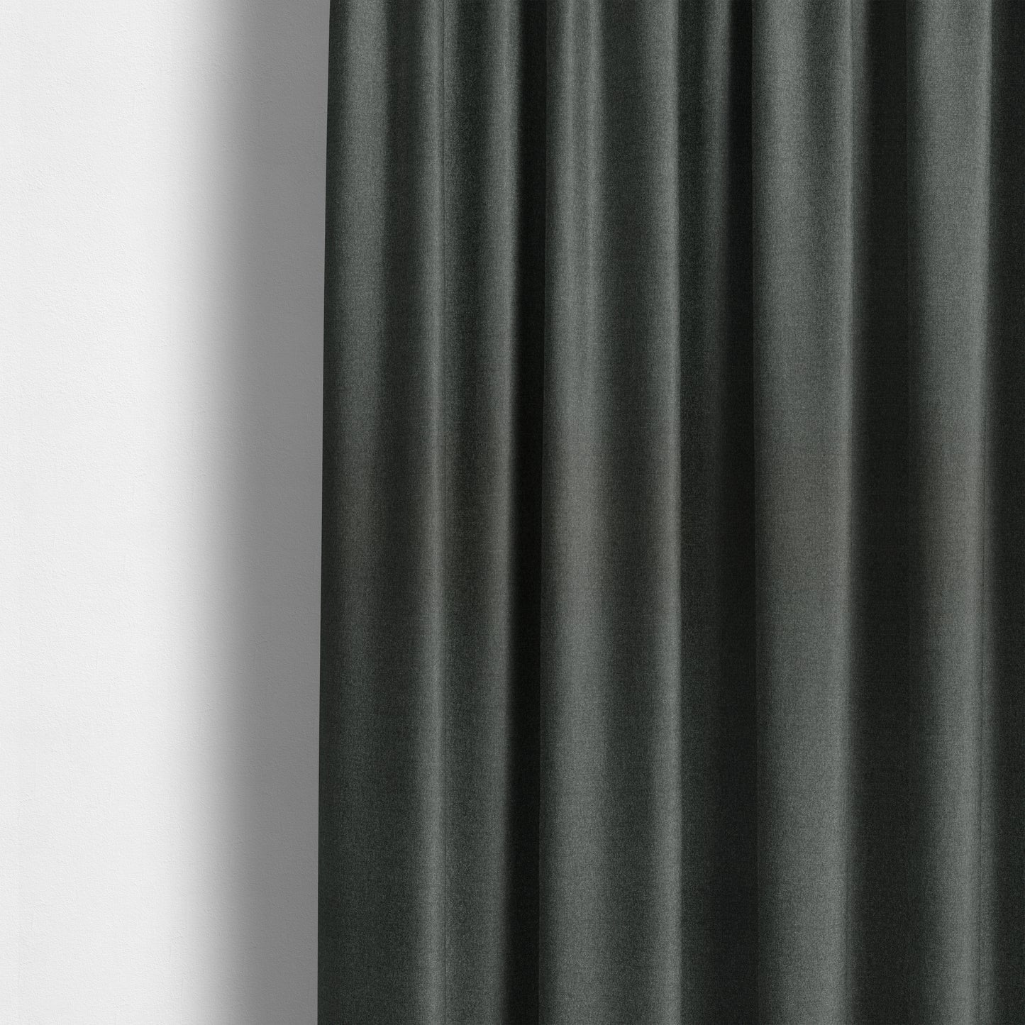 Prague Flat Weave Plain Dual Purpose Upholstery Curtain Black Grey Fabric - Made To Measure Curtains