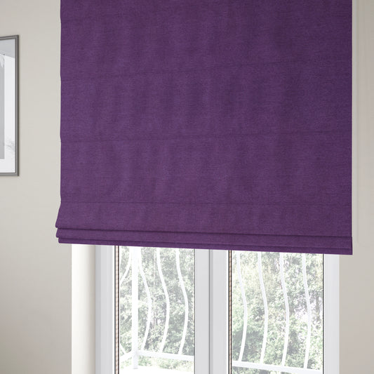 Rachel Soft Texture Chenille Upholstery Fabric Purple Colour - Roman Blinds