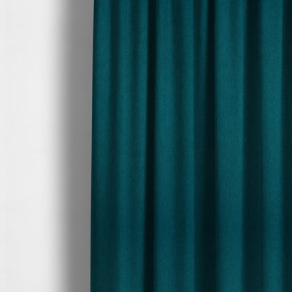 Rachel Soft Texture Chenille Upholstery Fabric Teal Blue Colour - Made To Measure Curtains