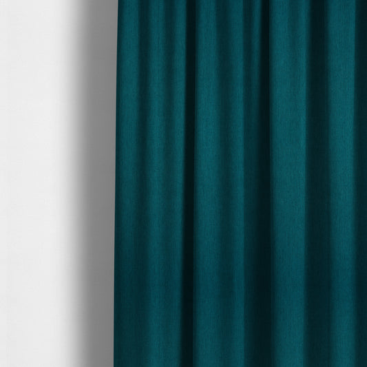 Rachel Soft Texture Chenille Upholstery Fabric Teal Blue Colour - Made To Measure Curtains