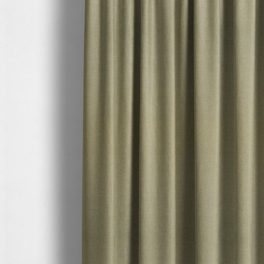 Regent Woven Look Plain Chenille Material Upholstery Fabric In Golden Beige Colour - Made To Measure Curtains