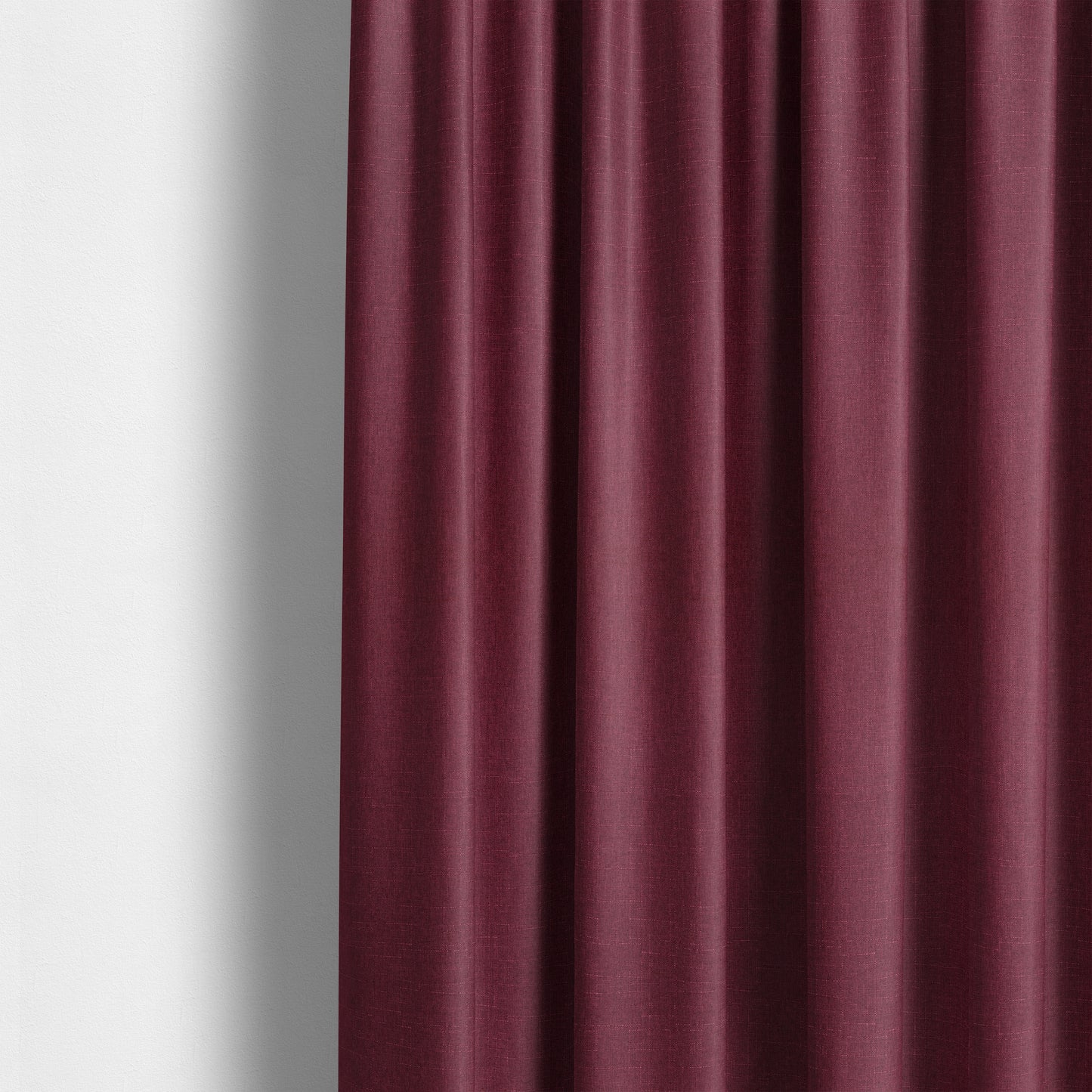 Regent Woven Look Plain Chenille Material Upholstery Fabric In Red Colour - Made To Measure Curtains