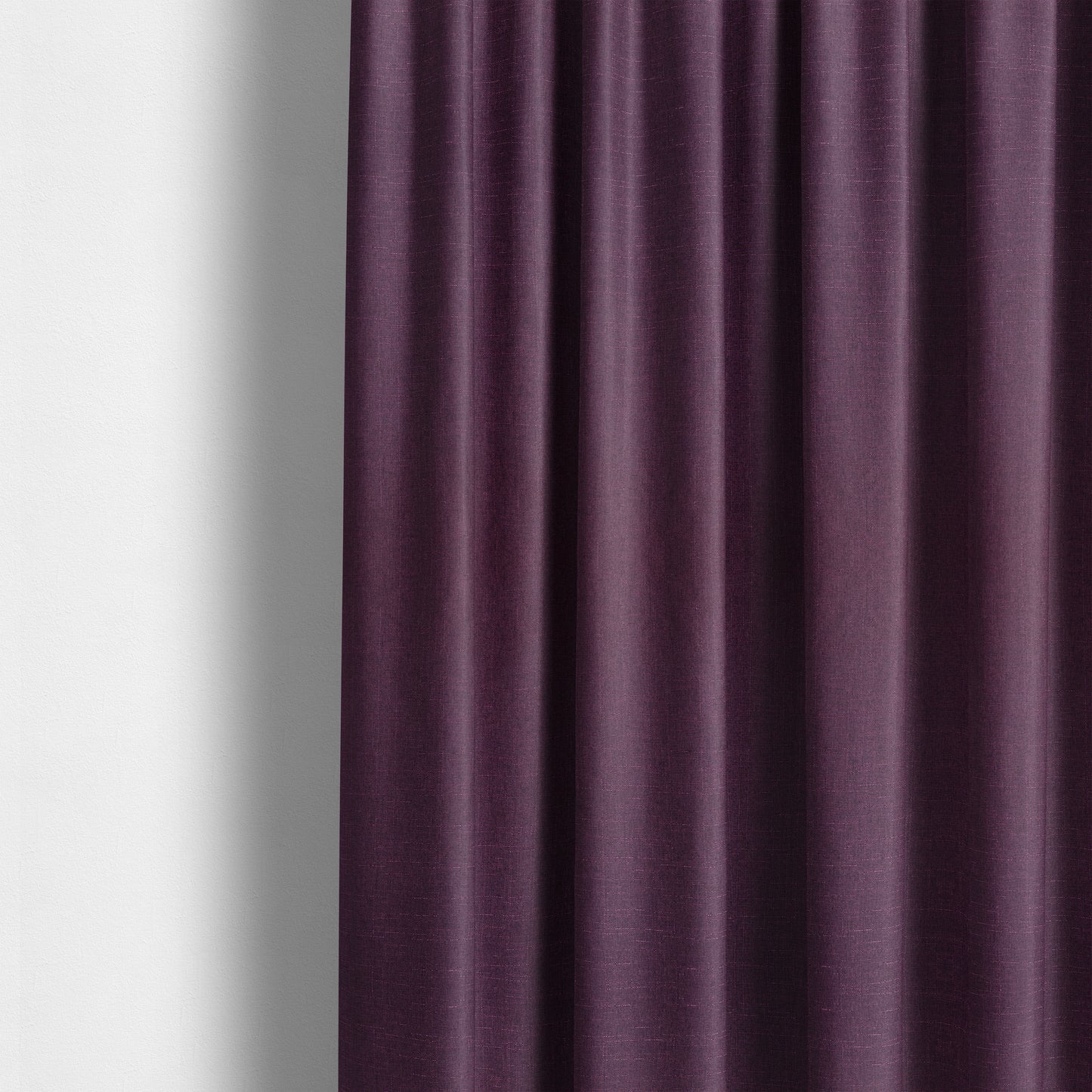 Regent Woven Look Plain Chenille Material Upholstery Fabric In Purple Colour - Made To Measure Curtains