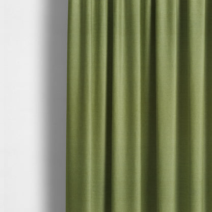 Regent Woven Look Plain Chenille Material Upholstery Fabric In Green Colour - Made To Measure Curtains