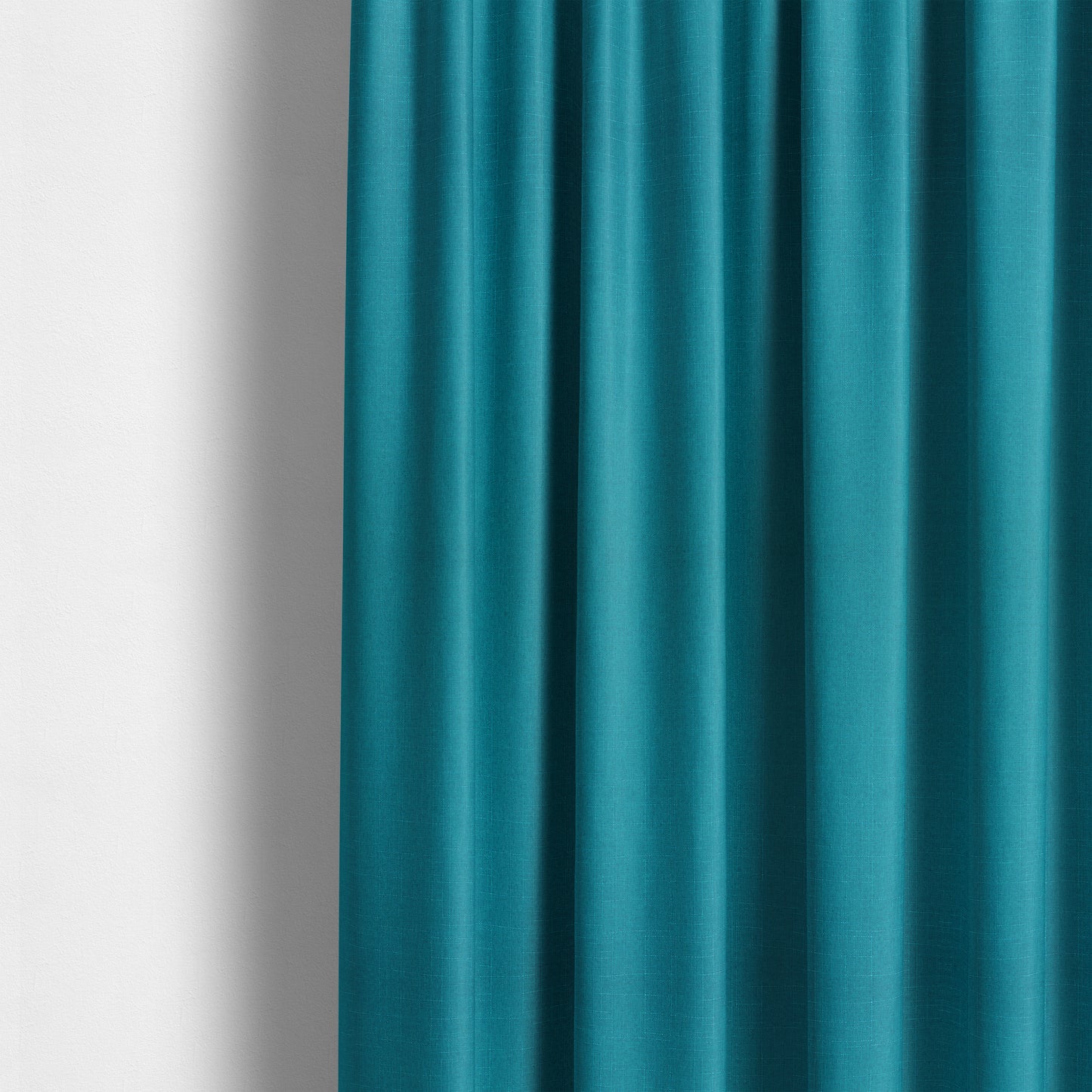 Regent Woven Look Plain Chenille Material Upholstery Fabric In Blue Colour - Made To Measure Curtains