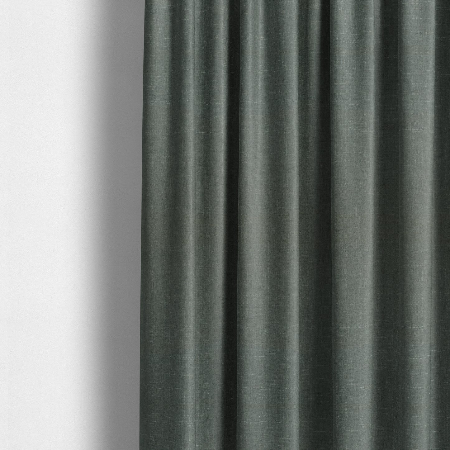 Regent Woven Look Plain Chenille Material Upholstery Fabric In Grey Silver Colour - Made To Measure Curtains