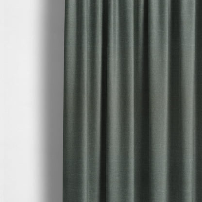 Regent Woven Look Plain Chenille Material Upholstery Fabric In Grey Silver Colour - Made To Measure Curtains