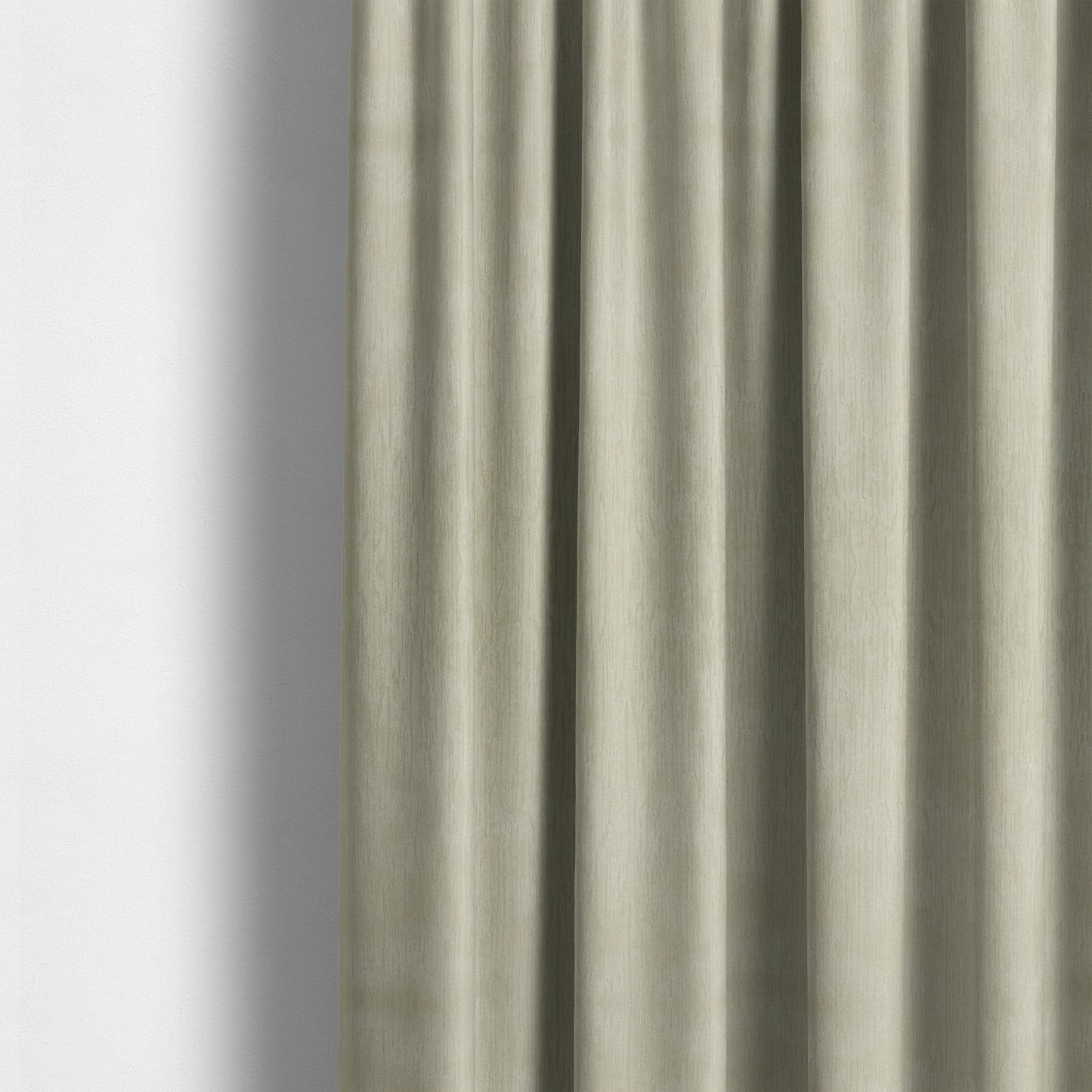 Rio Soft Textured Velvet Upholstery Fabrics In Cream Colour - Made To Measure Curtains