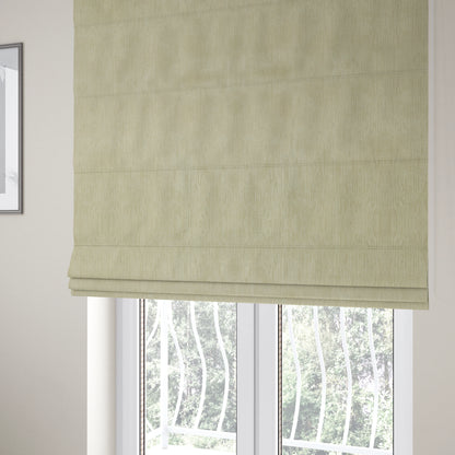 Rio Soft Textured Velvet Upholstery Fabrics In Cream Colour - Roman Blinds