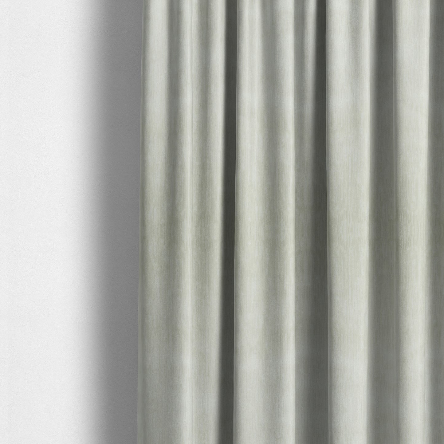 Rio Soft Textured Velvet Upholstery Fabrics In Light Silver Colour - Made To Measure Curtains