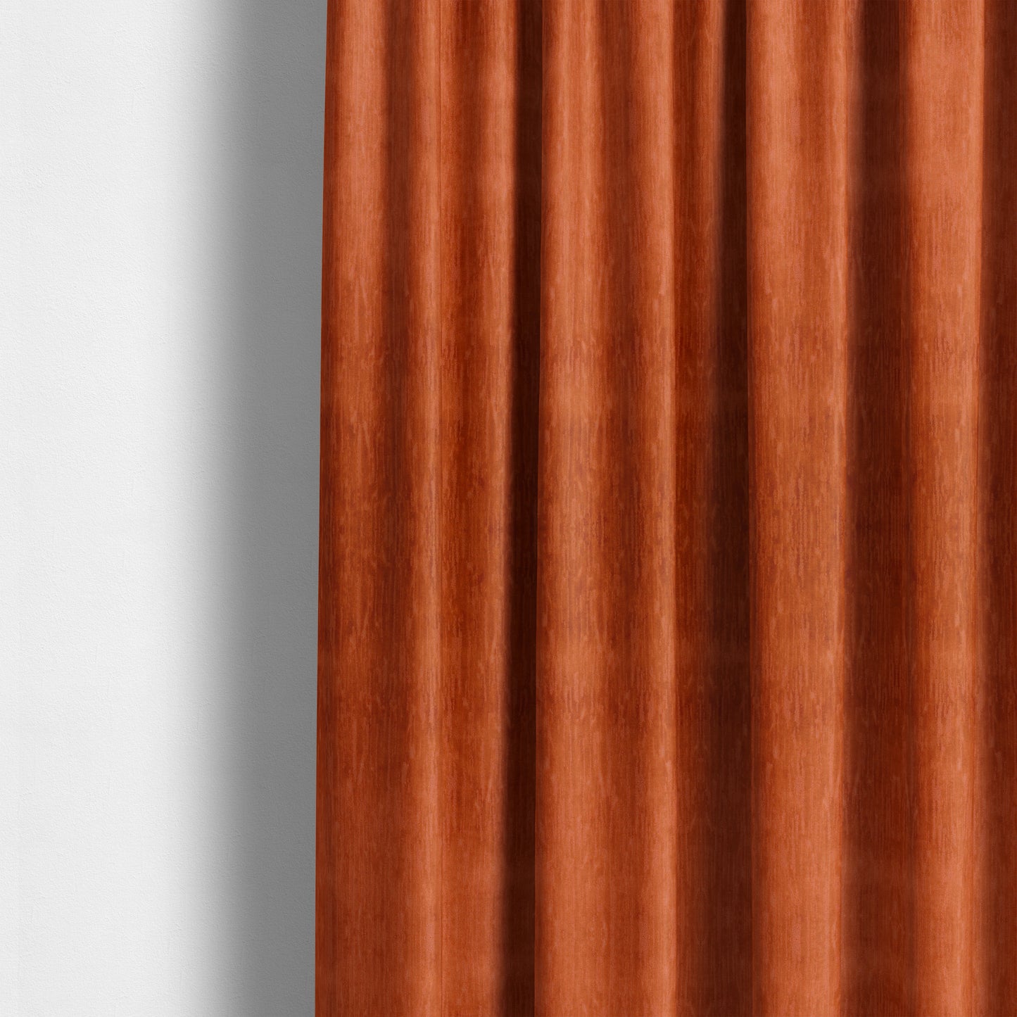 Rio Soft Textured Velvet Upholstery Fabrics In Orange Colour - Made To Measure Curtains