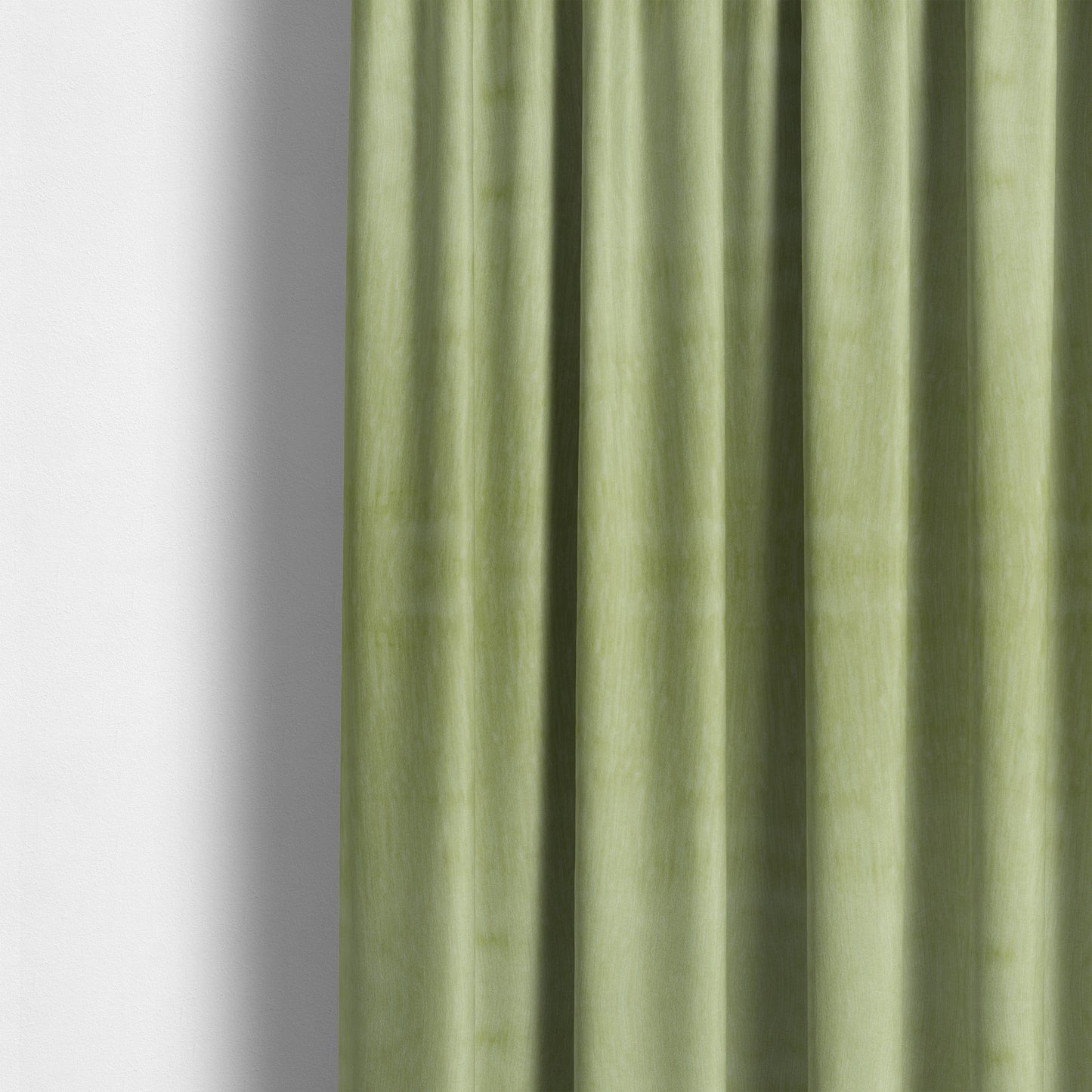 Rio Soft Textured Velvet Upholstery Fabrics In Light Green Colour - Made To Measure Curtains