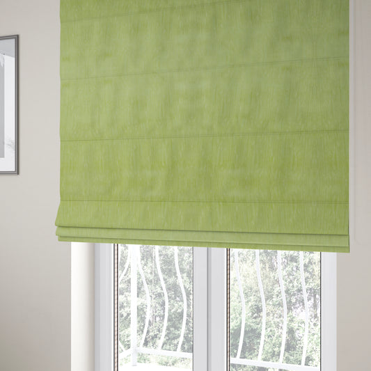 Rio Soft Textured Velvet Upholstery Fabrics In Light Green Colour - Roman Blinds