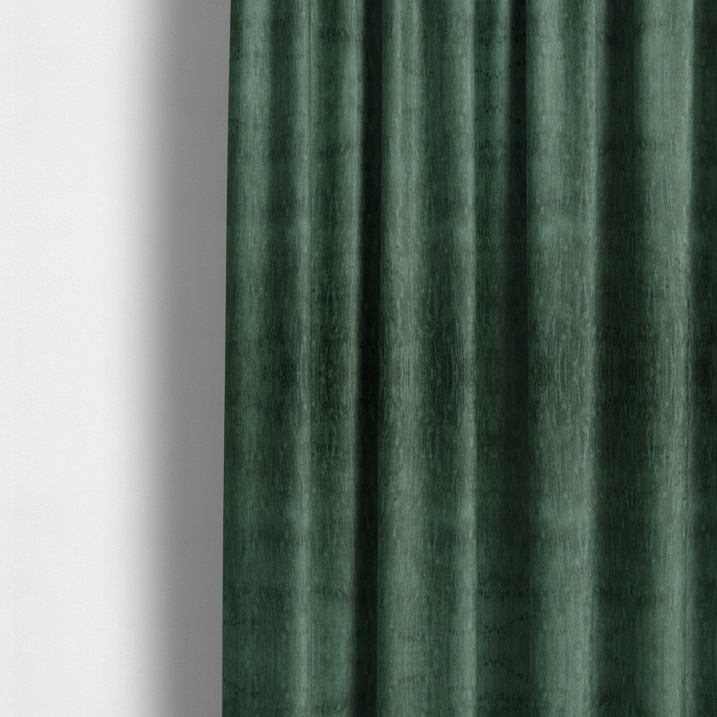 Rio Soft Textured Velvet Upholstery Fabrics In Dark Green Colour - Made To Measure Curtains