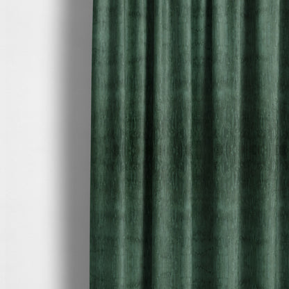 Rio Soft Textured Velvet Upholstery Fabrics In Dark Green Colour - Made To Measure Curtains