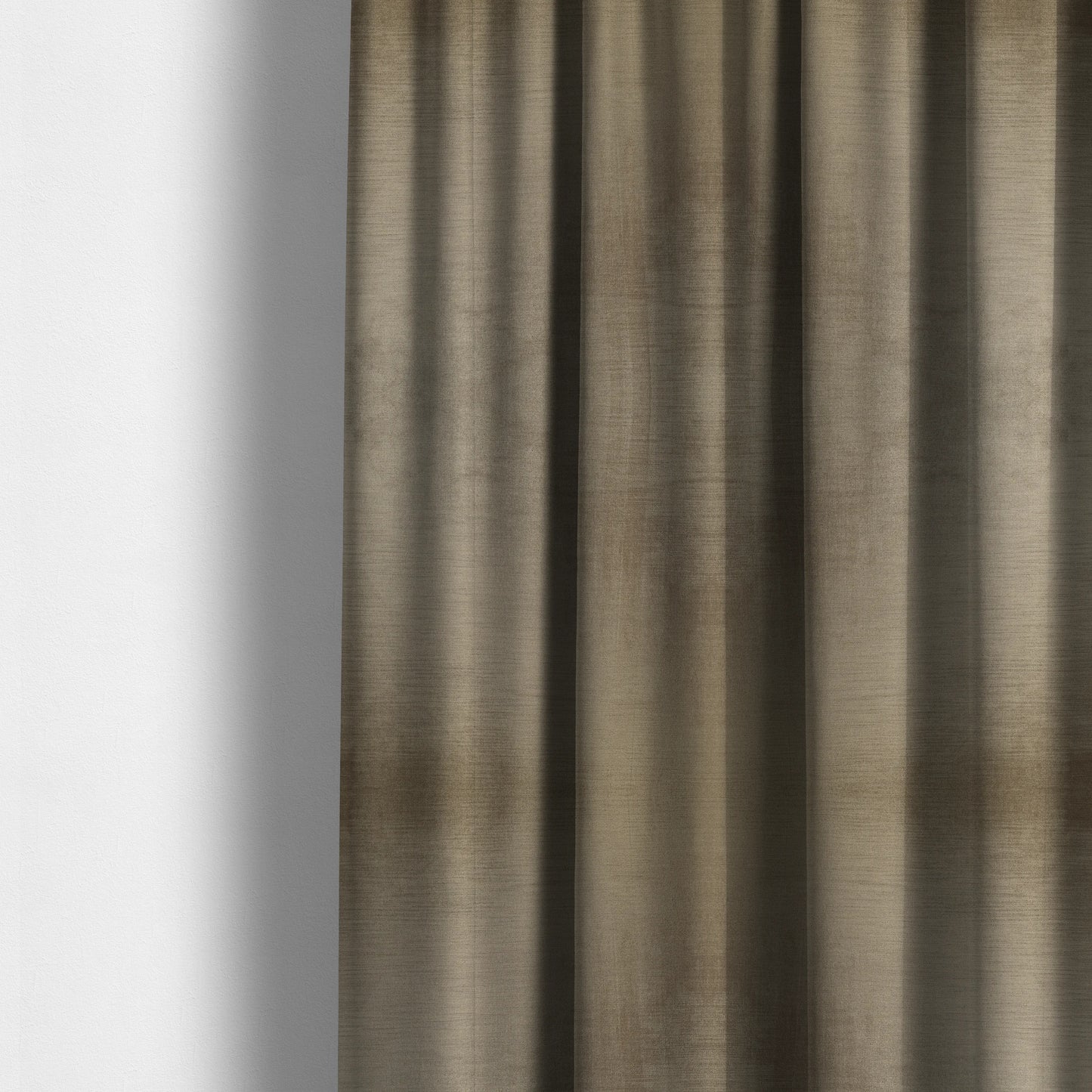 Rome Designer Silk Shine Velvet Effect Chenille Plain Furnishing Fabric In Bronze Colour - Made To Measure Curtains