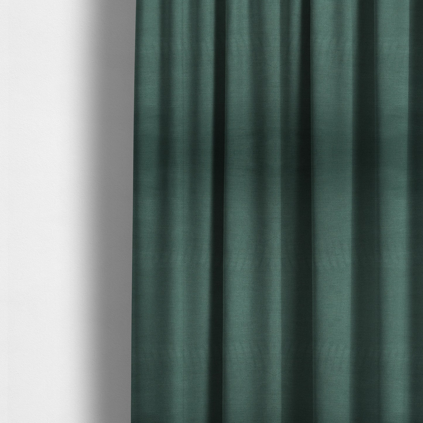 Rome Designer Silk Shine Velvet Effect Chenille Plain Furnishing Fabric In Blue Teal Colour - Made To Measure Curtains