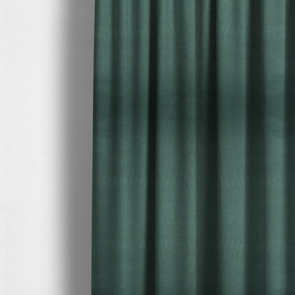 Rome Designer Silk Shine Velvet Effect Chenille Plain Furnishing Fabric In Blue Teal Colour - Made To Measure Curtains