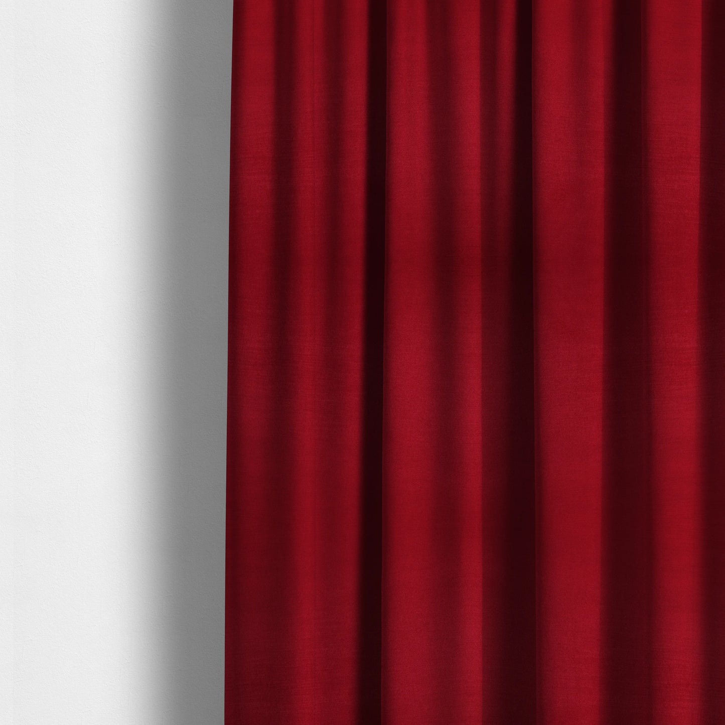 Rome Designer Silk Shine Velvet Effect Chenille Plain Furnishing Fabric In Red Colour - Made To Measure Curtains