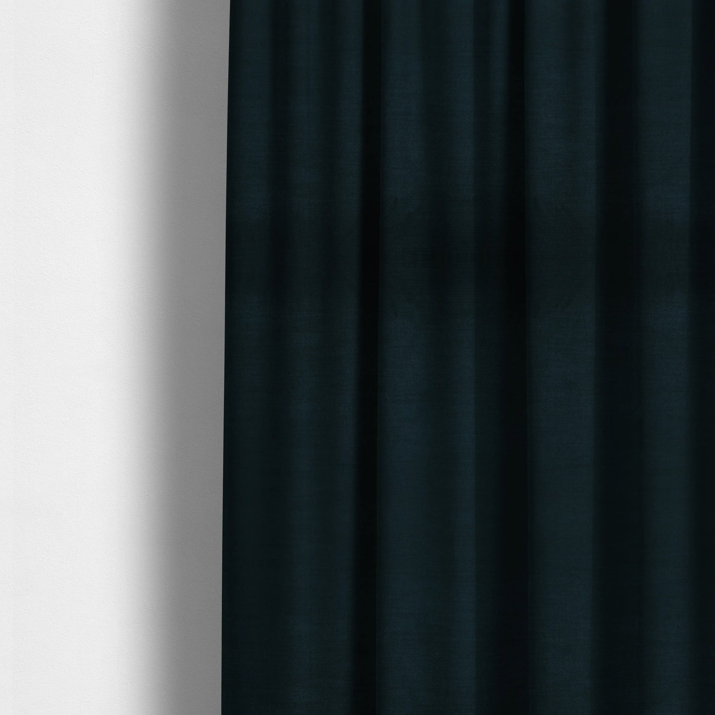 Rome Designer Silk Shine Velvet Effect Chenille Plain Furnishing Fabric In Midnight Blue Colour - Made To Measure Curtains