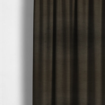 Rome Designer Silk Shine Velvet Effect Chenille Plain Furnishing Fabric In Grey Charcoal Colour - Made To Measure Curtains