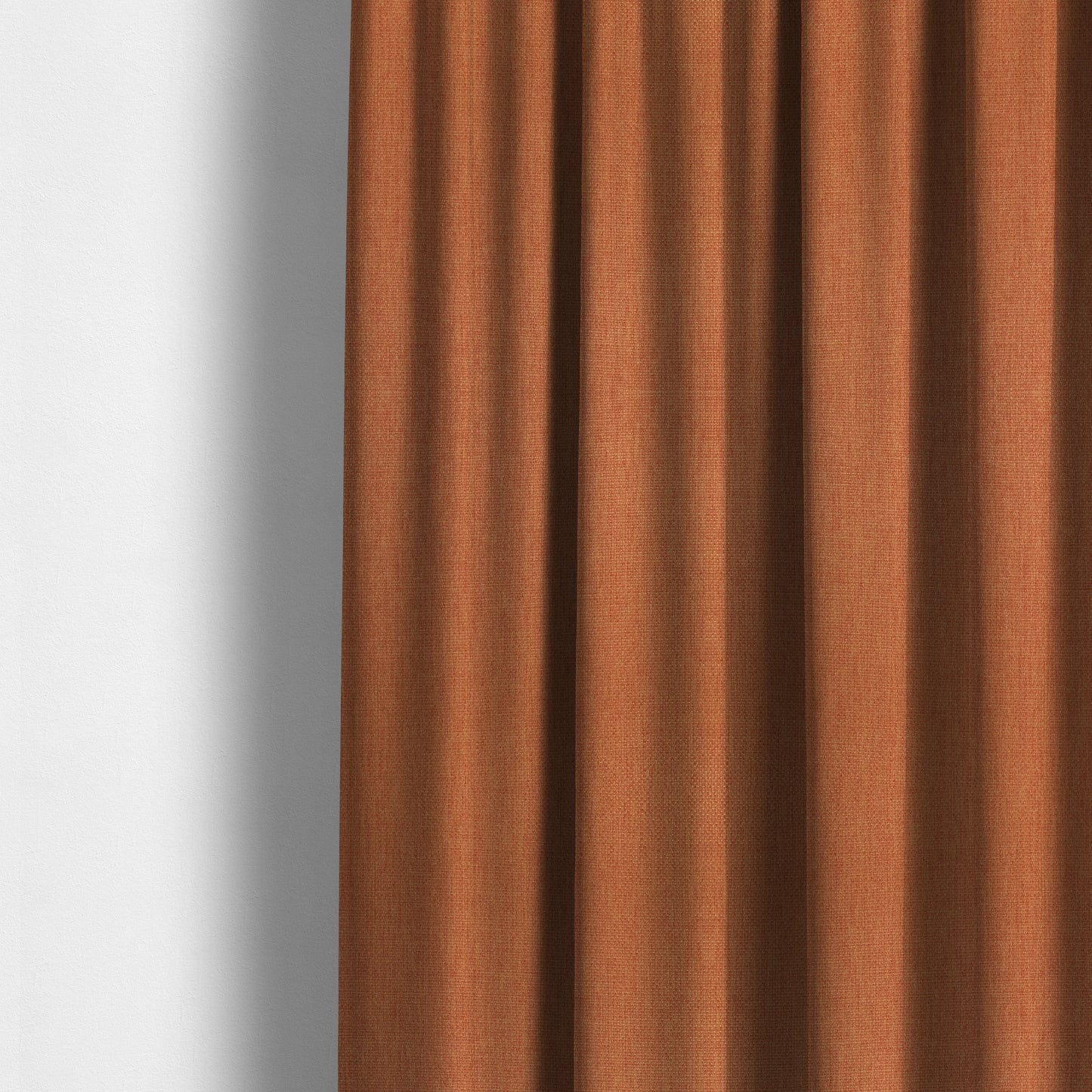 Romeo Modern Furnishing Soft Textured Plain Jacquard Basket Weave Fabric In Orange Colour - Made To Measure Curtains