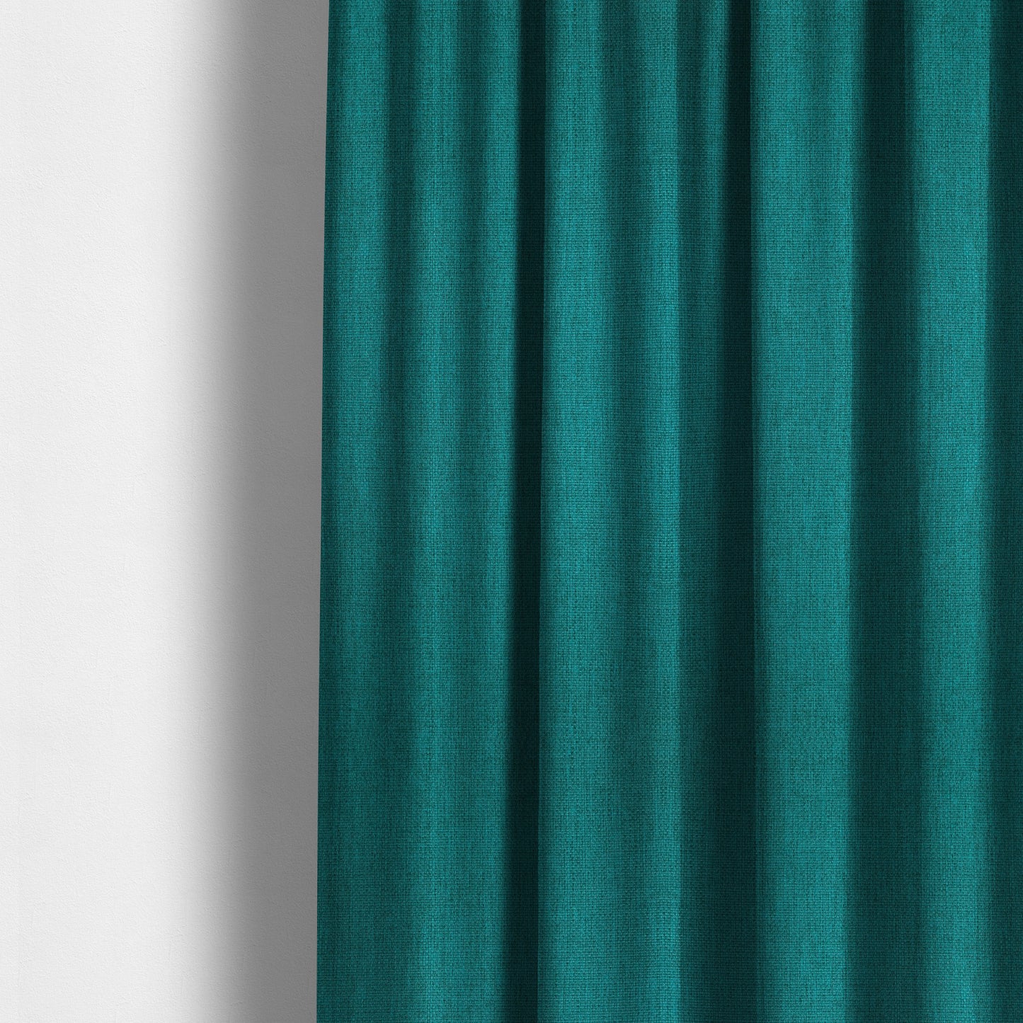 Romeo Modern Furnishing Soft Textured Plain Jacquard Basket Weave Fabric In Aqua Teal Colour - Made To Measure Curtains