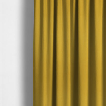 Romeo Modern Furnishing Soft Textured Plain Jacquard Basket Weave Fabric In Yellow Mango Colour - Made To Measure Curtains