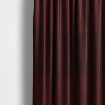 Saluzzo Burgundy Red Colour Velvet Smooth Ribbed Velveteen Textured Upholstery Fabric - Made To Measure Curtains