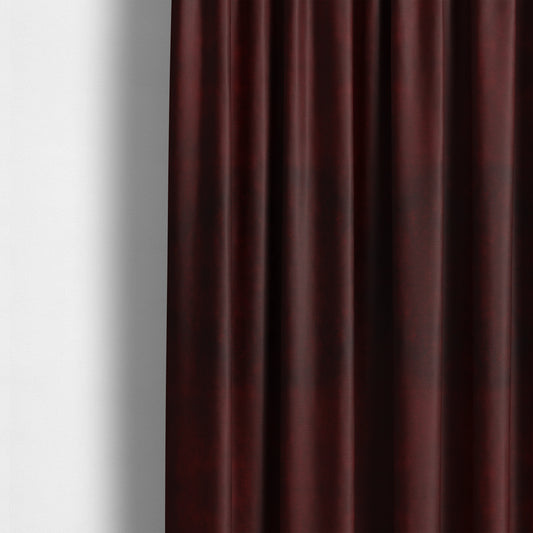 Saluzzo Burgundy Red Colour Velvet Smooth Ribbed Velveteen Textured Upholstery Fabric - Made To Measure Curtains