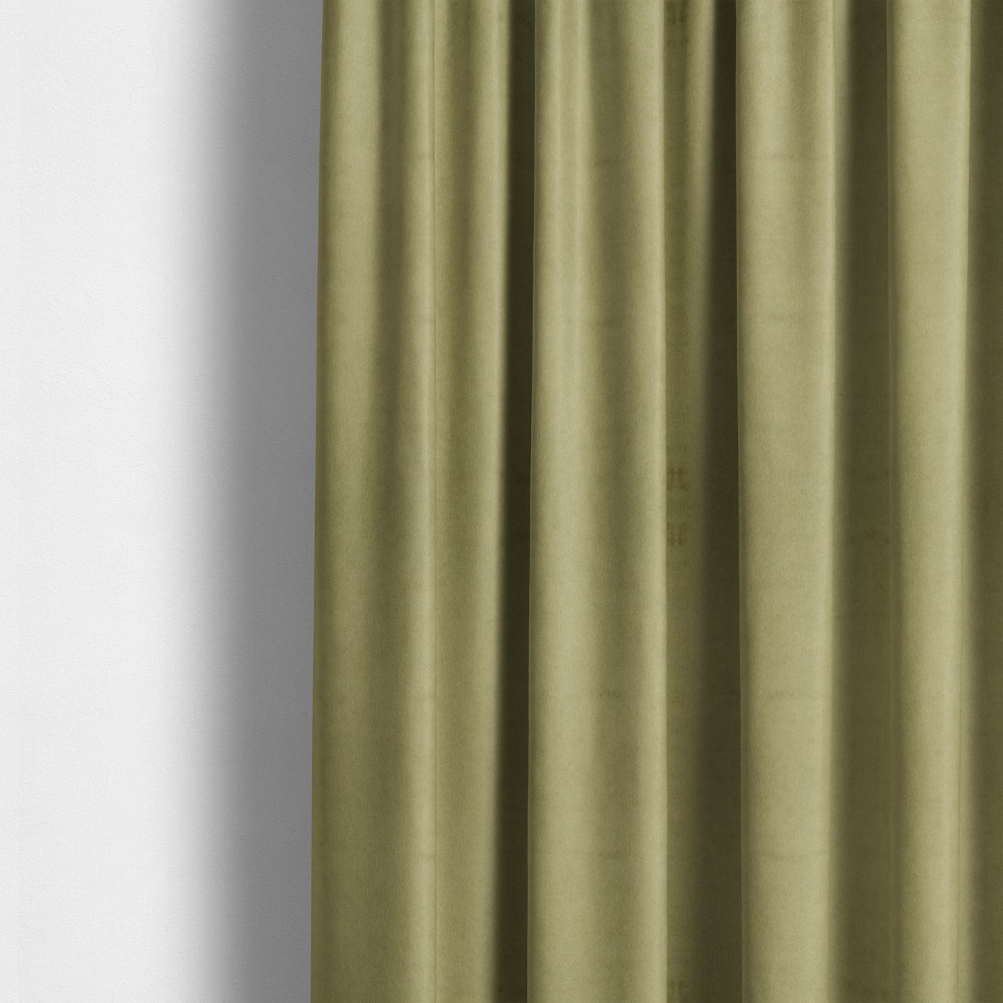 Samaya Cotton Velvet Soft Pastel Coloured Fabric In Apple Green - Made To Measure Curtains