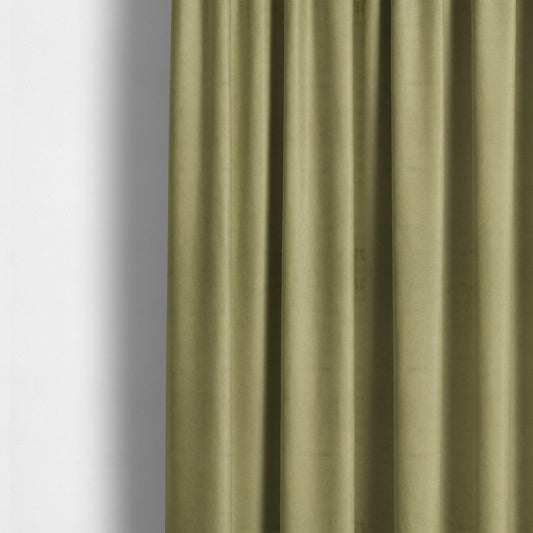 Samaya Cotton Velvet Soft Pastel Coloured Fabric In Apple Green - Made To Measure Curtains