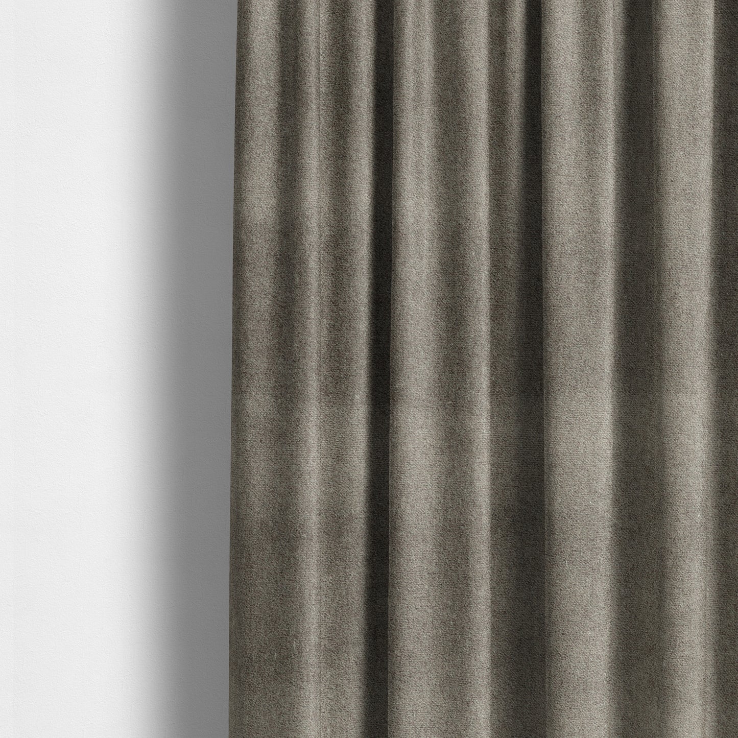 Samaya Cotton Velvet Soft Pastel Coloured Fabric In Brown - Made To Measure Curtains