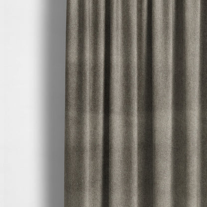 Samaya Cotton Velvet Soft Pastel Coloured Fabric In Brown - Made To Measure Curtains