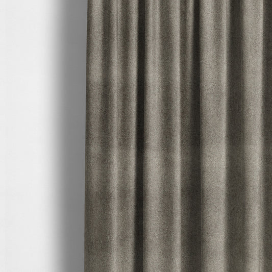 Samaya Cotton Velvet Soft Pastel Coloured Fabric In Brown - Made To Measure Curtains