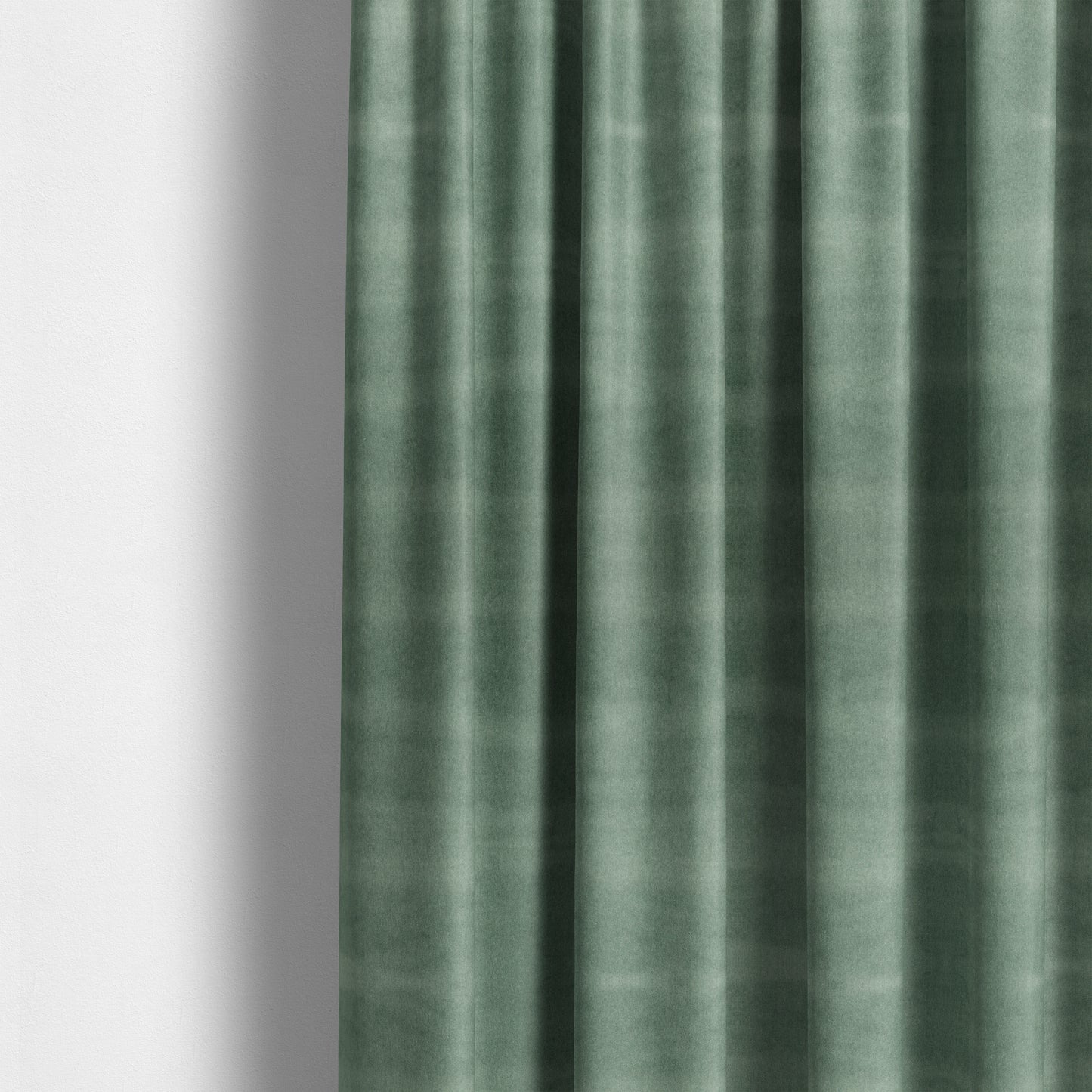 Samaya Cotton Velvet Soft Pastel Coloured Fabric In Green - Made To Measure Curtains