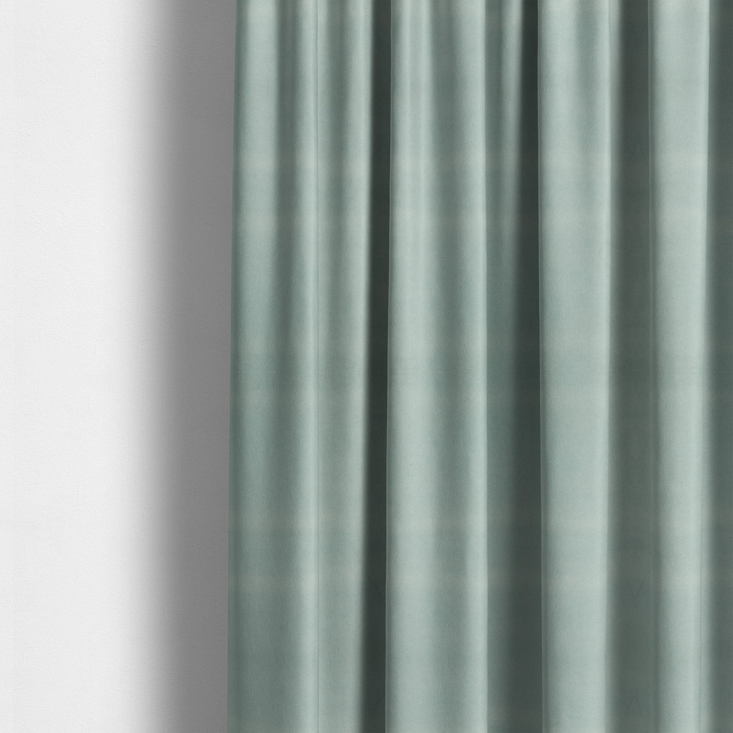 Samaya Cotton Velvet Soft Pastel Coloured Fabric In Sky Blue - Made To Measure Curtains