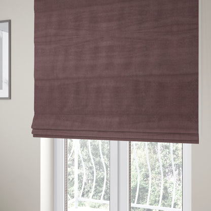 Samaya Cotton Velvet Soft Pastel Coloured Fabric In Purple - Roman Blinds