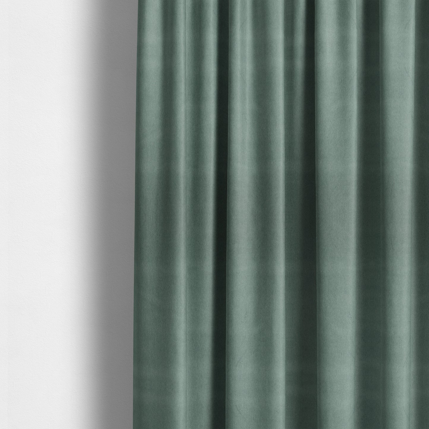 Samaya Cotton Velvet Soft Pastel Coloured Fabric In Blue - Made To Measure Curtains