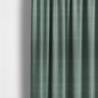 Samaya Cotton Velvet Soft Pastel Coloured Fabric In Blue - Made To Measure Curtains