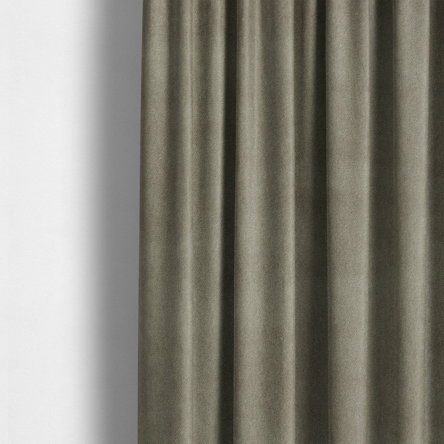 Samaya Cotton Velvet Soft Pastel Coloured Fabric In Mink Brown - Made To Measure Curtains