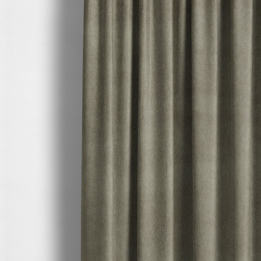 Samaya Cotton Velvet Soft Pastel Coloured Fabric In Mink Brown - Made To Measure Curtains